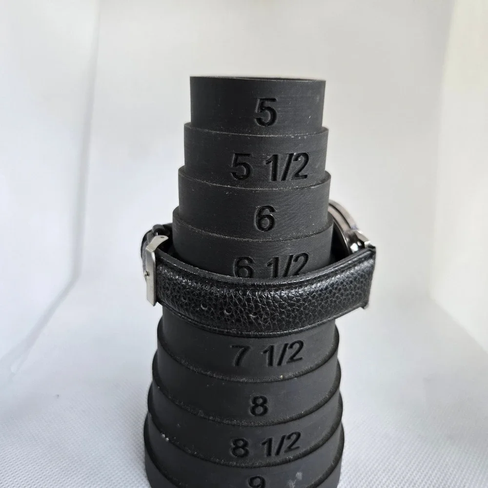 ZIZ Novelty Watch Whatever Im Late Anyway Silver Tone Black Leather 7